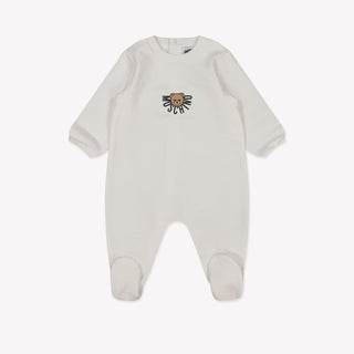 Moschino Baby Unisex Playsuit  White