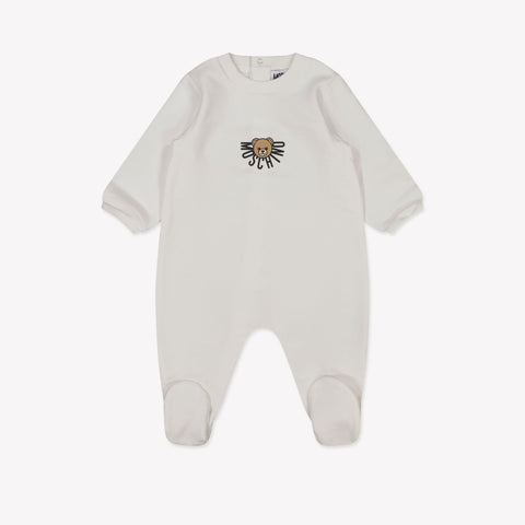 Moschino Baby Unisex Playsuit  White