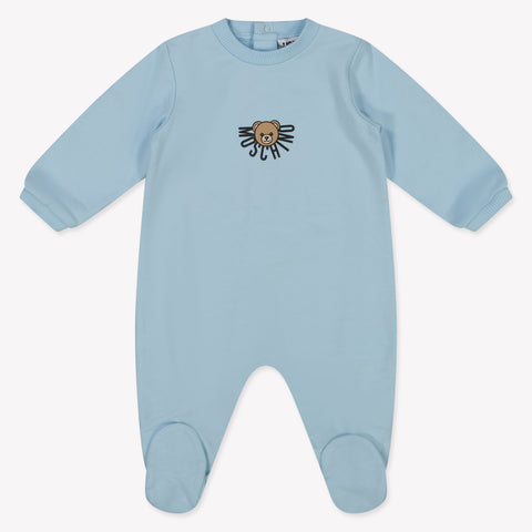 Moschino Baby Unisex Playsuit  Light Blue
