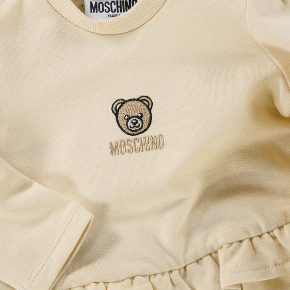 Moschino Baby Meisjes Jurk In Licht Beige