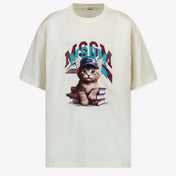 MSGM Kids Girls  T-Shirt Offwhite