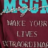 MSGM Kinder Meisjes T-Shirt In Bordeaux