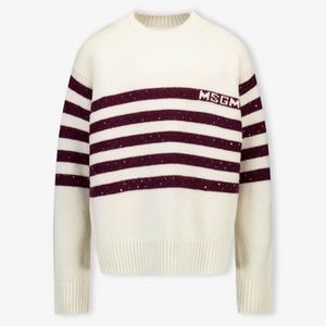 MSGM Kids Girls Sweater Offwhite
