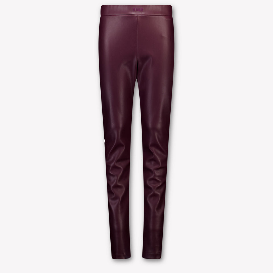 MSGM Kinder Meisjes Legging In Bordeaux