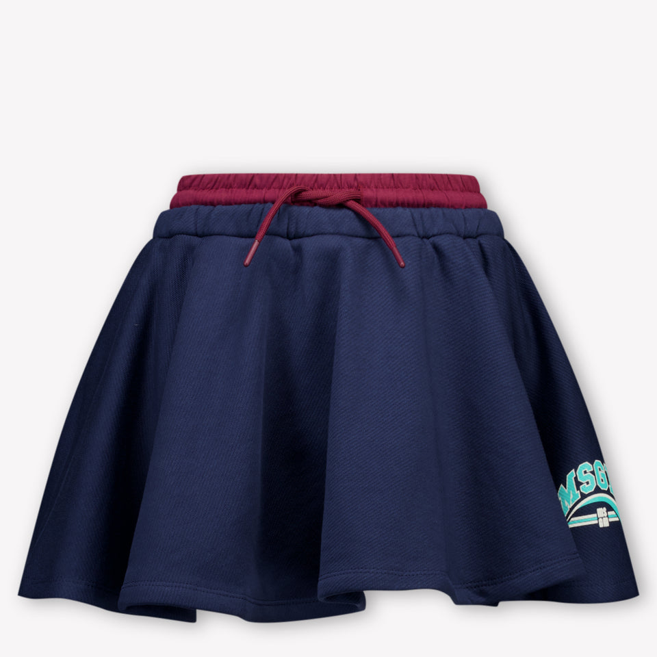 MSGM Kids Girls Skirt Navy