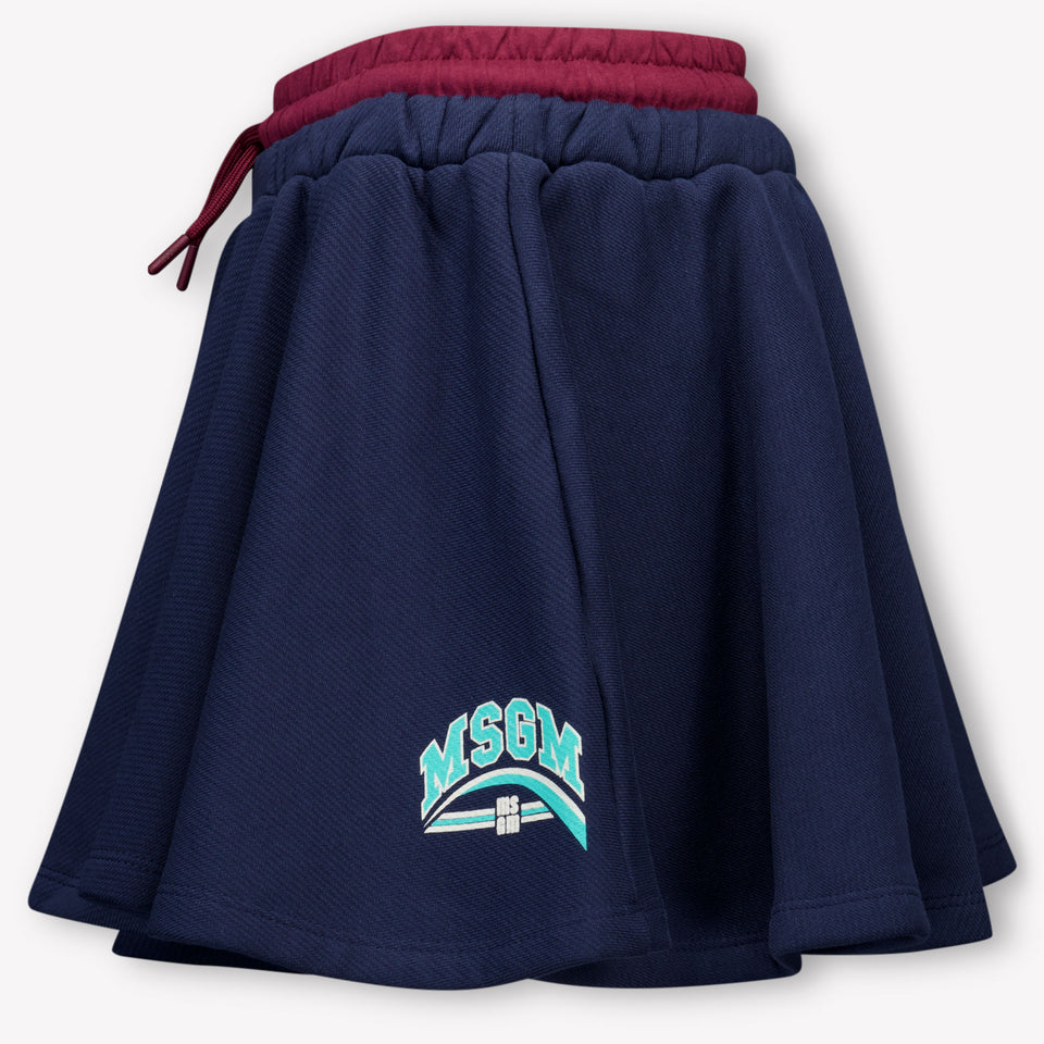 MSGM Kids Girls Skirt Navy