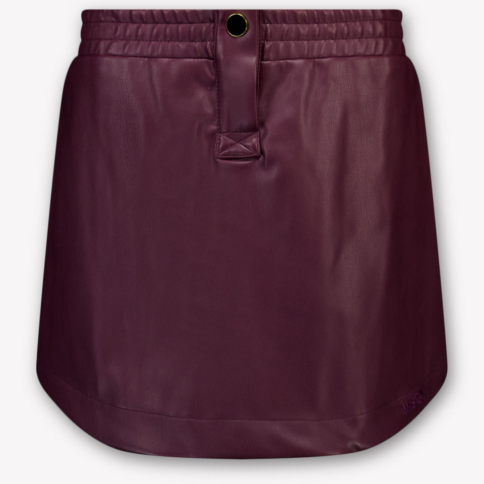 MSGM Kids Girls Skirt Bordeaux