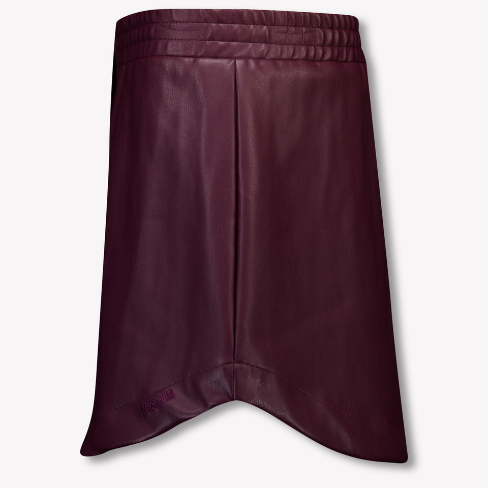 MSGM Kids Girls Skirt Bordeaux