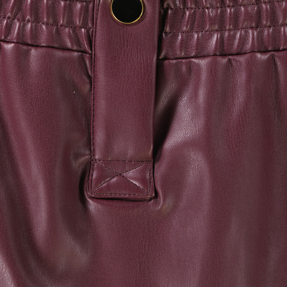 MSGM Kids Girls Skirt Bordeaux