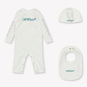 Off-White Baby Meisjes Boxpakje In Wit