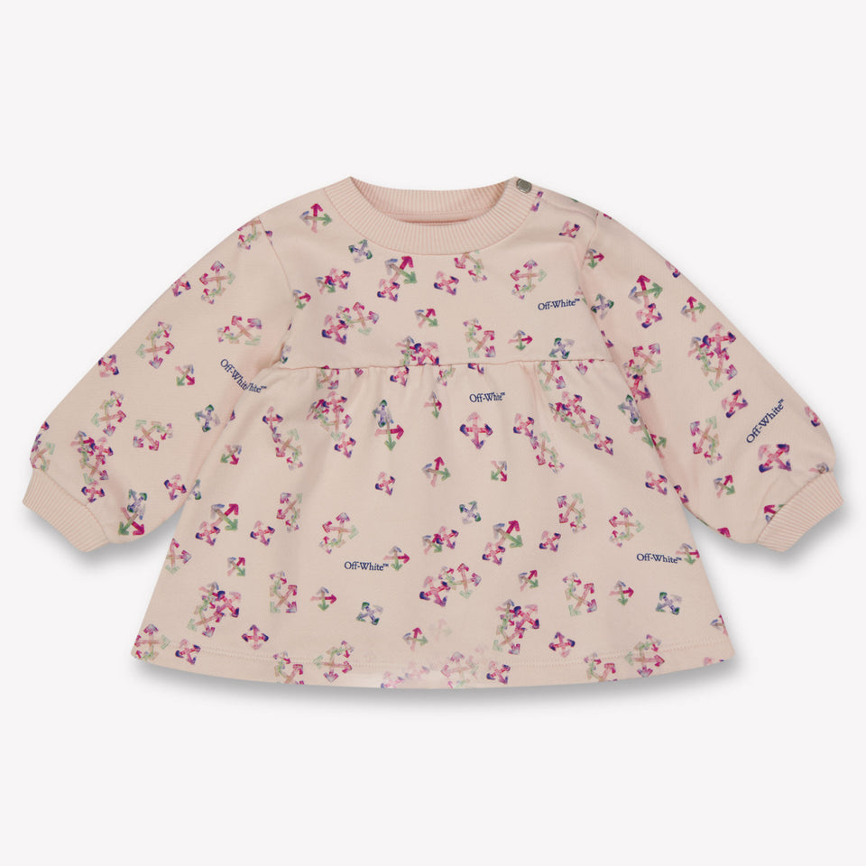 Off-White Baby Meisjes Jurk In Licht Roze