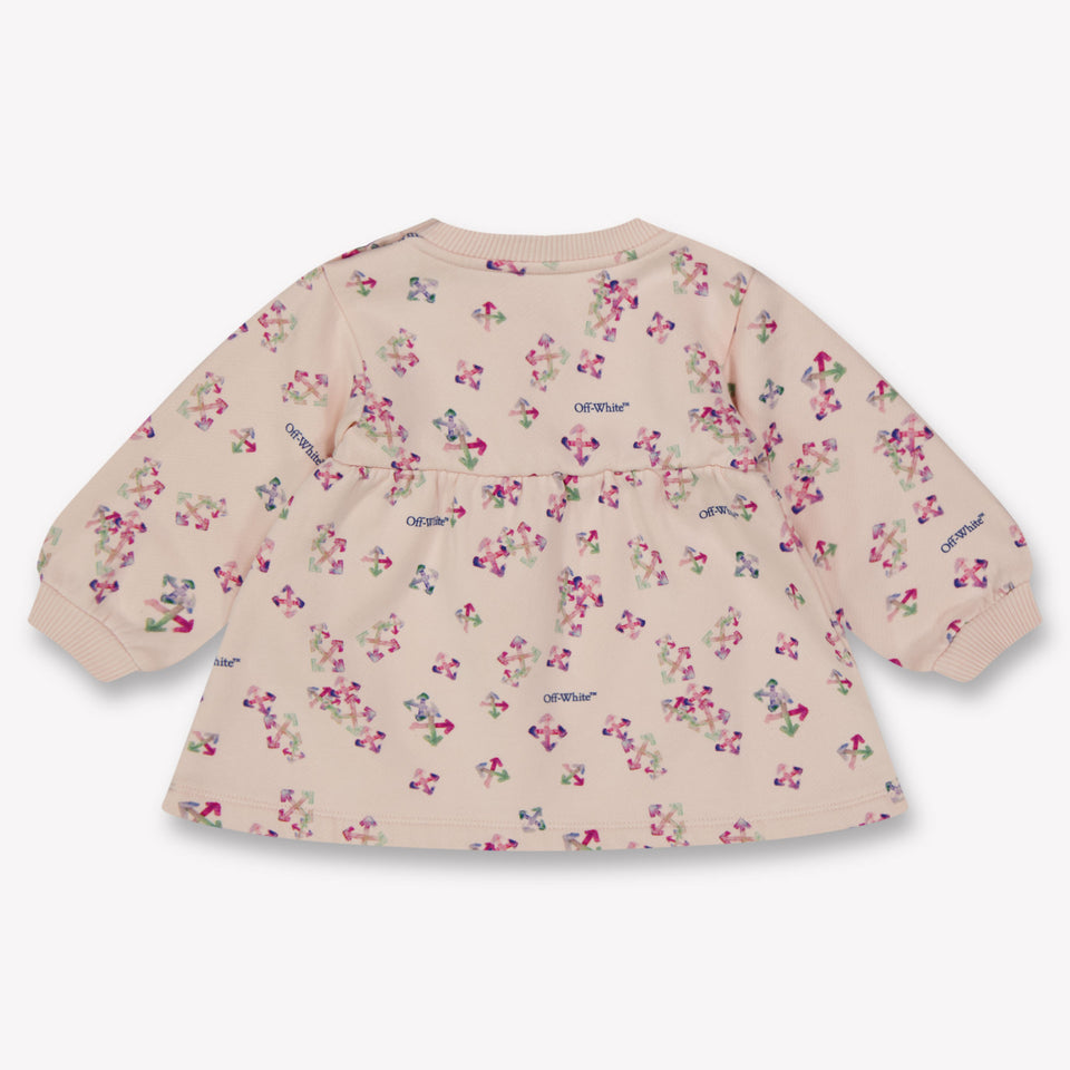 Off-White Baby Meisjes Jurk In Licht Roze