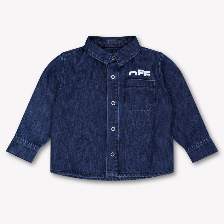 Off-White Baby Jongens Blouse In Jeans