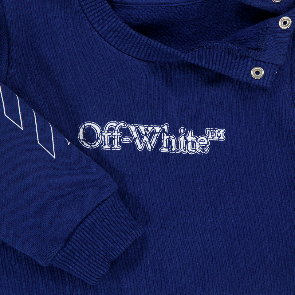 Off-White Baby Jongens Trui In Blauw