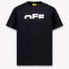 Off-White Kinder Jongens T-Shirt In Zwart