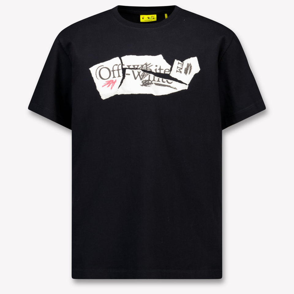 Off-White Kinder Jongens T-Shirt In Zwart