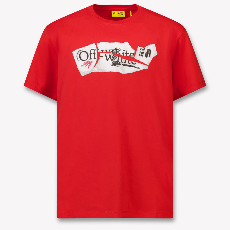 Off-White Kinder Jongens T-Shirt In Rood