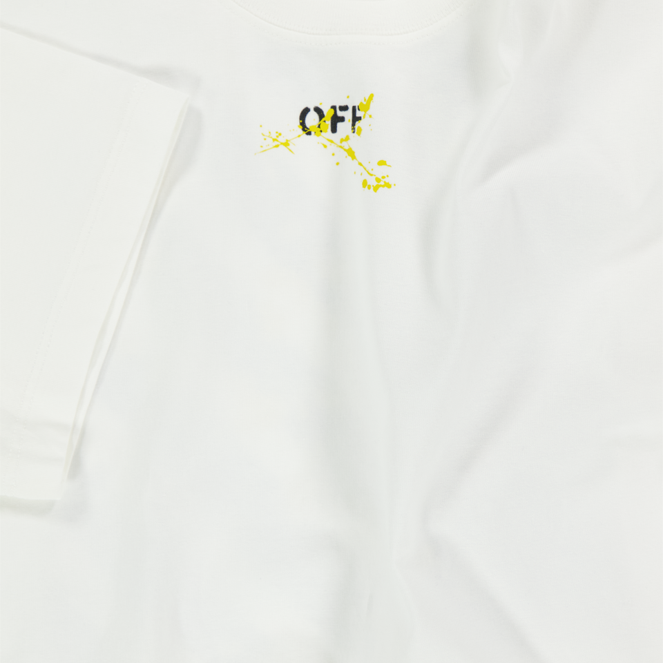 Off-White Kinder Jongens T-Shirt In Wit