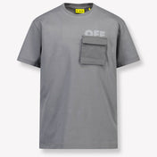 Off-White Kinder Jongens T-Shirt In Donker Grijs