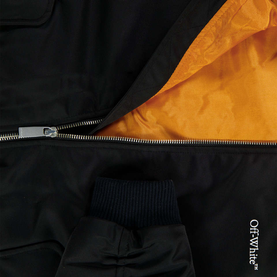 Off-White Kids Boys Winter Jacket  Black