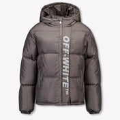 Off-White Kids Boys Winter Jacket  Dark Gray