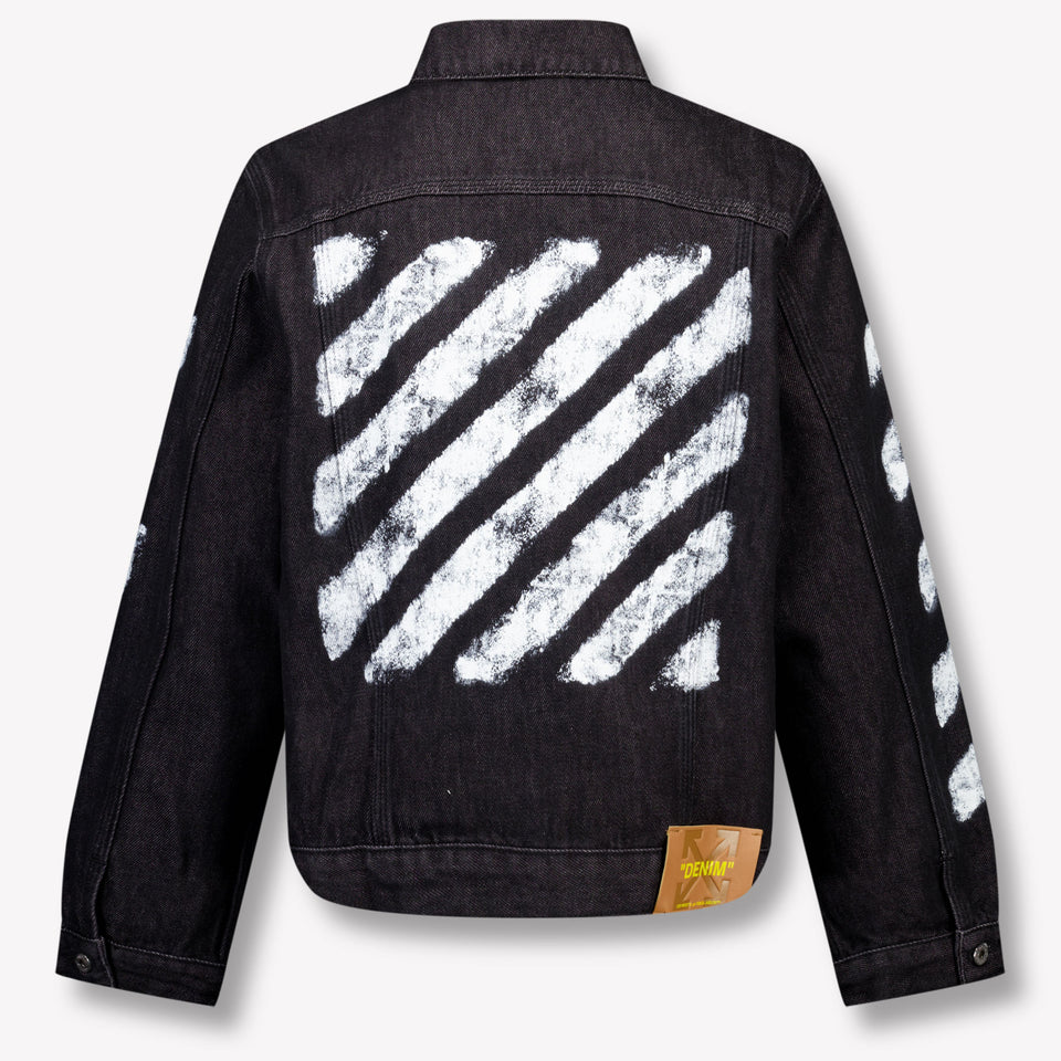 Off-White Kinder Jongens Spijkerjassen In Zwart