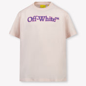 Off-White Kinder Meisjes T-Shirt In Licht Roze