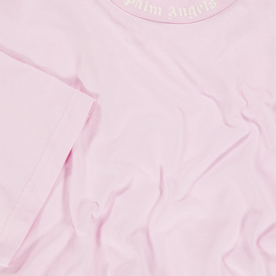 Palm Angels Kids Girls  T-Shirt Light Pink