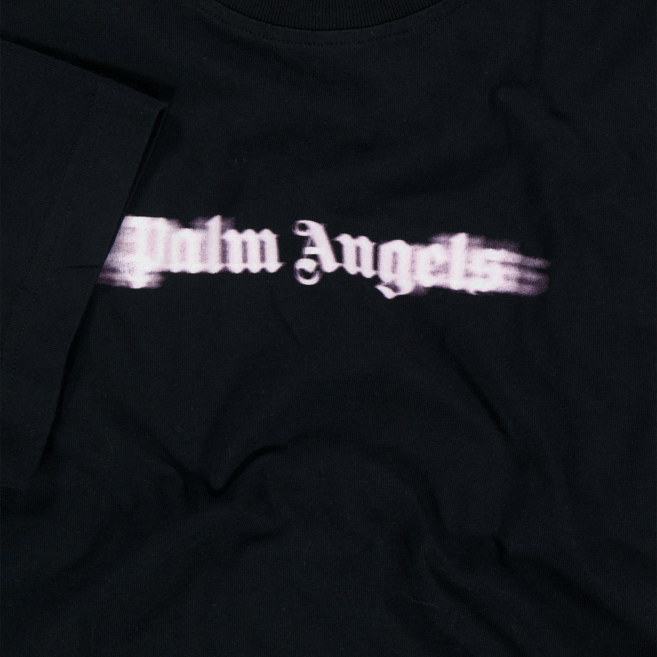 Palm Angels Kids Girls  T-Shirt Black
