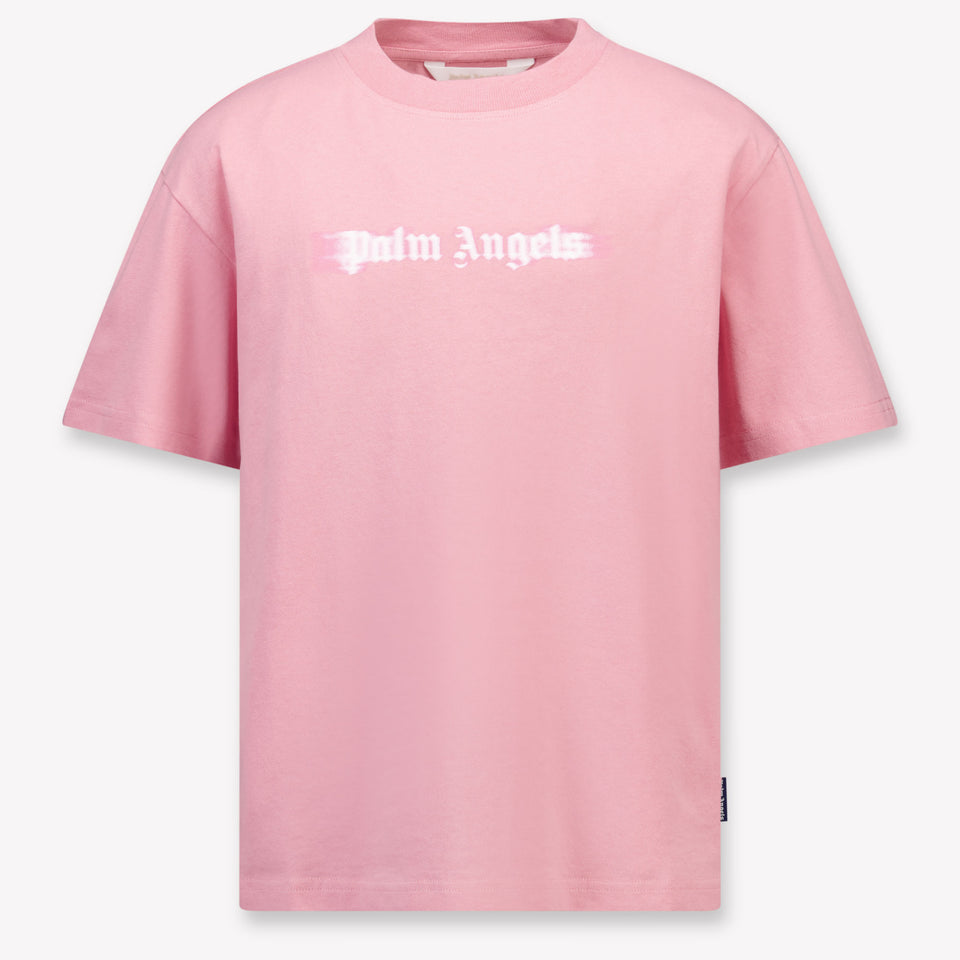 Palm Angels Kids Girls  T-Shirt Old Pink