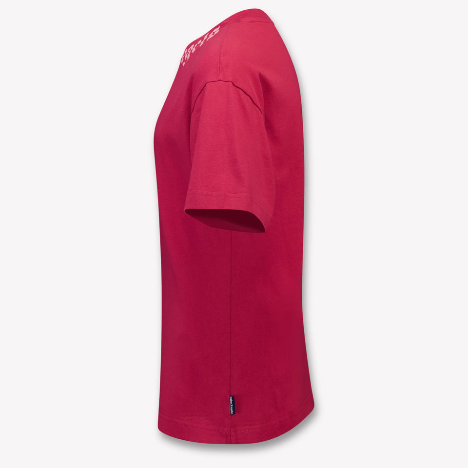 Palm Angels Kids Girls  T-Shirt Bordeaux