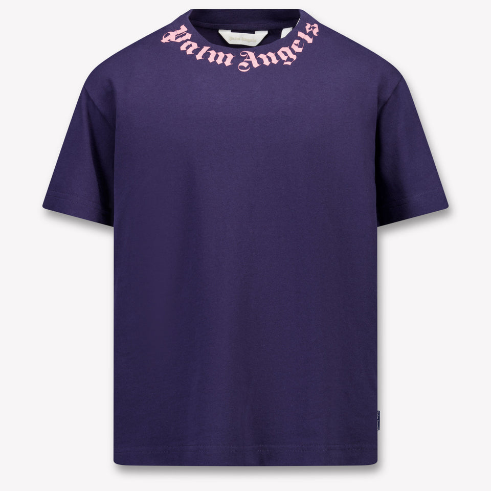 Palm Angels Kinder Meisjes T-Shirt In Navy
