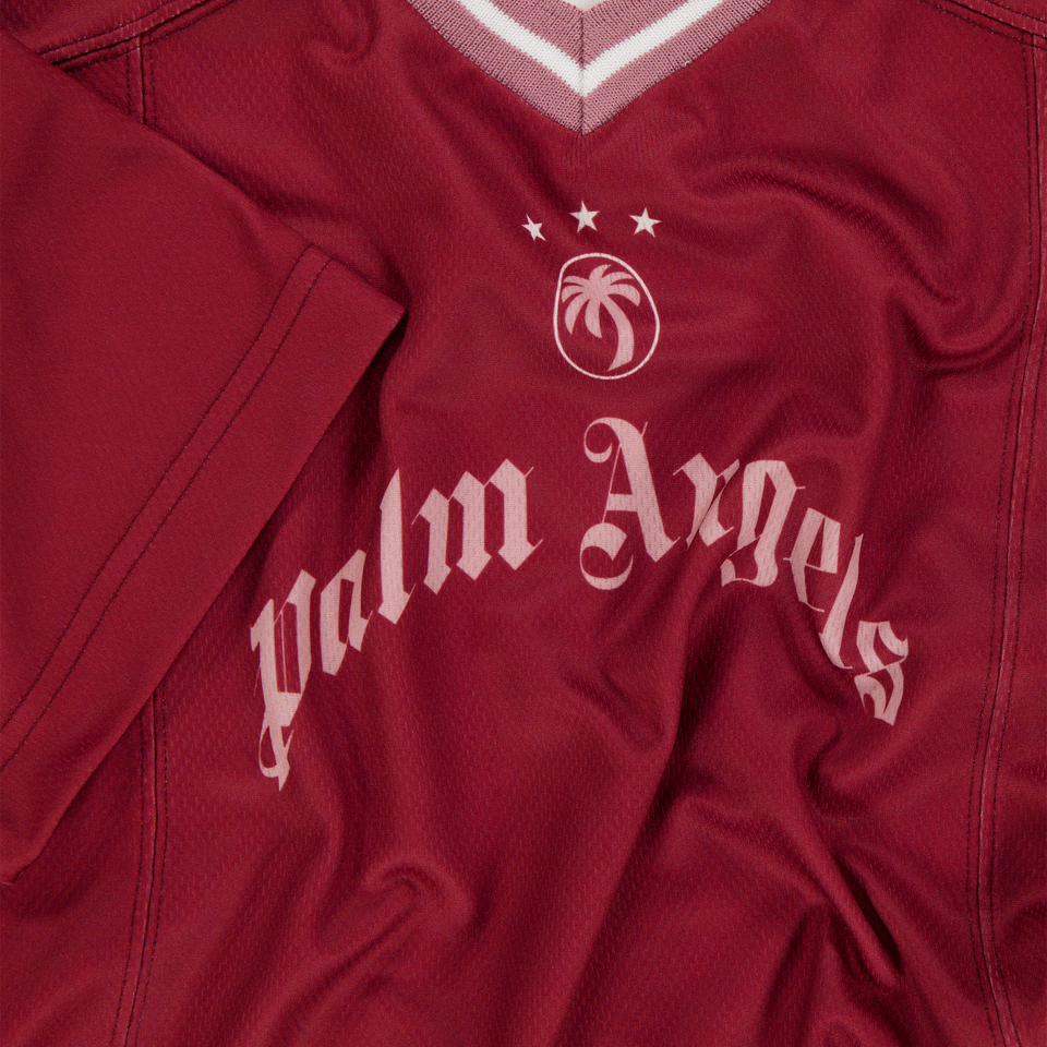 Palm Angels Kids Girls  T-Shirt Bordeaux