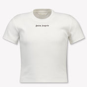 Palm Angels Kinder Meisjes T-Shirt In Off White