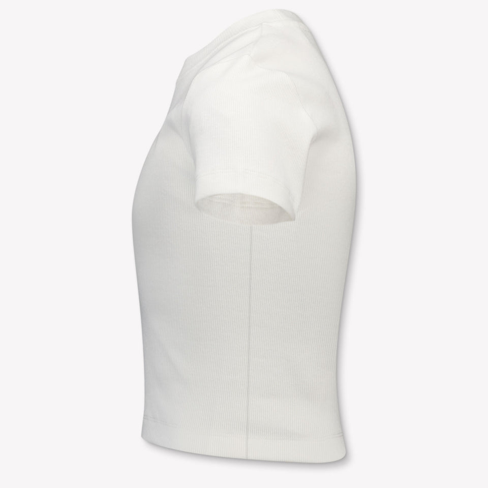 Palm Angels Kinder Meisjes T-Shirt In Off White