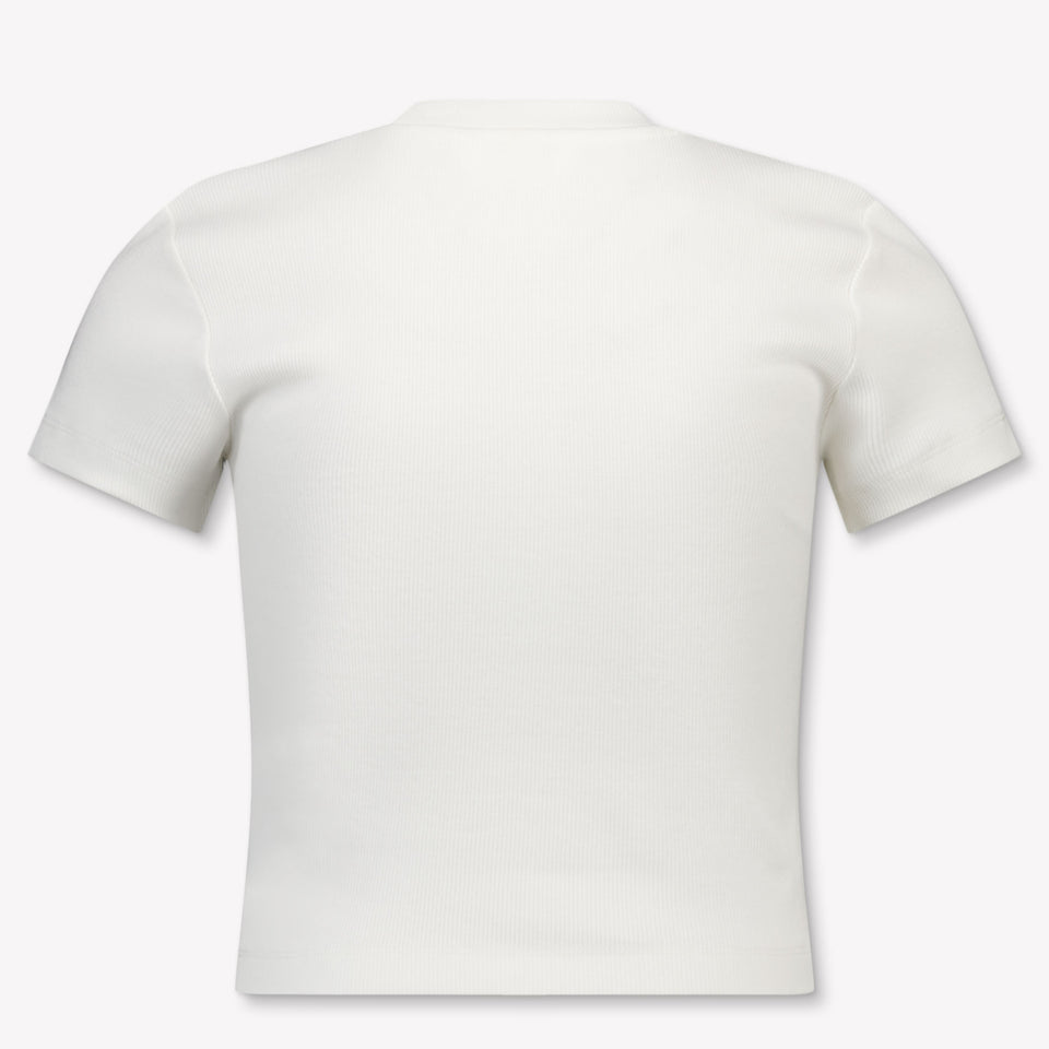 Palm Angels Kinder Meisjes T-Shirt In Off White