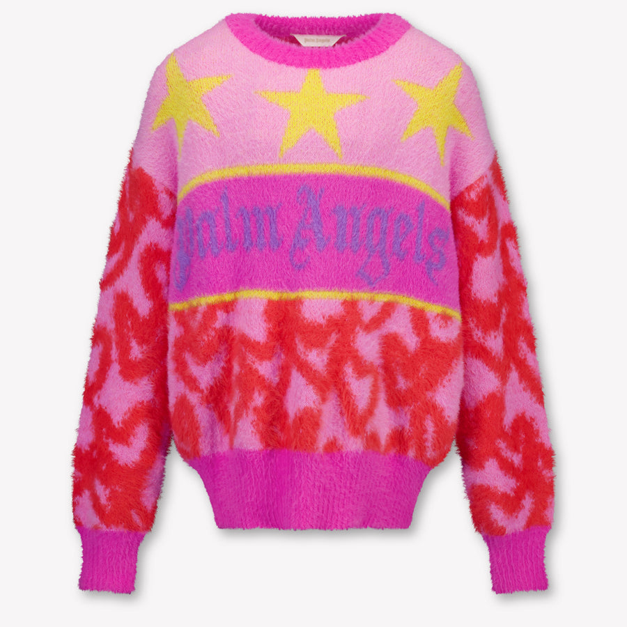 Palm Angels Girls Sweater in Light Pink