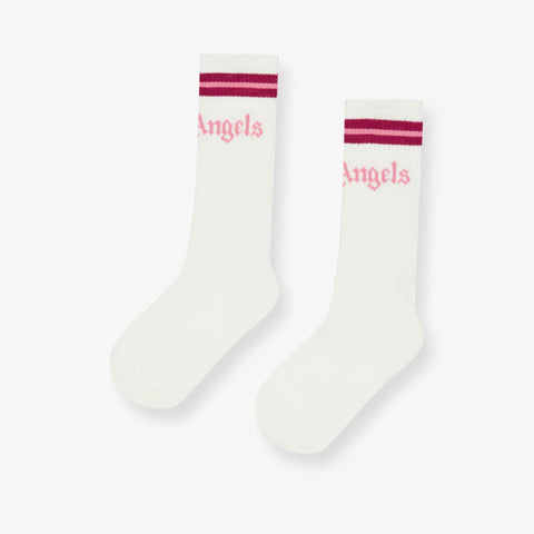 Palm Angels Kids Girls  Socks Offwhite