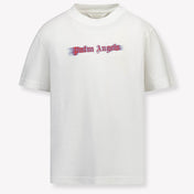 Palm Angels Kids Boys  T-Shirt Offwhite