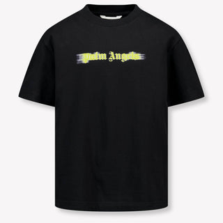 Palm Angels Kinder Jongens T-Shirt In Zwart