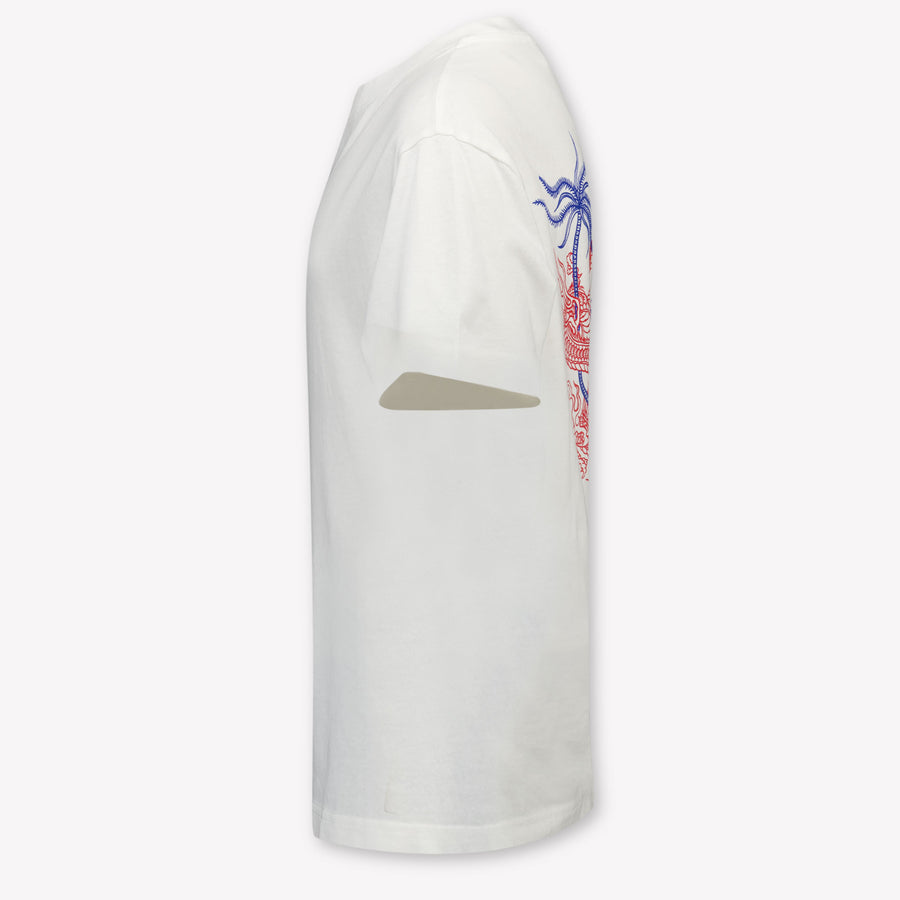 Palm Angels Kinder Jongens T-Shirt In Off White
