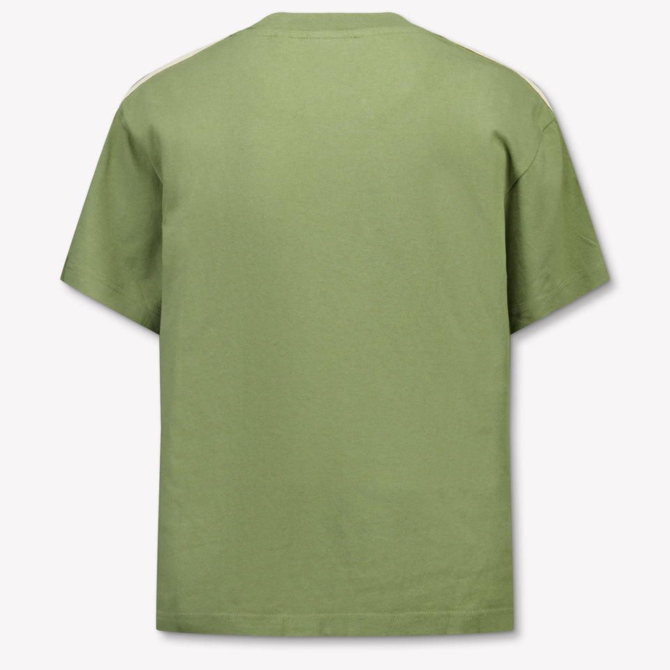 Palm Angels Kids Boys  T-Shirt Army
