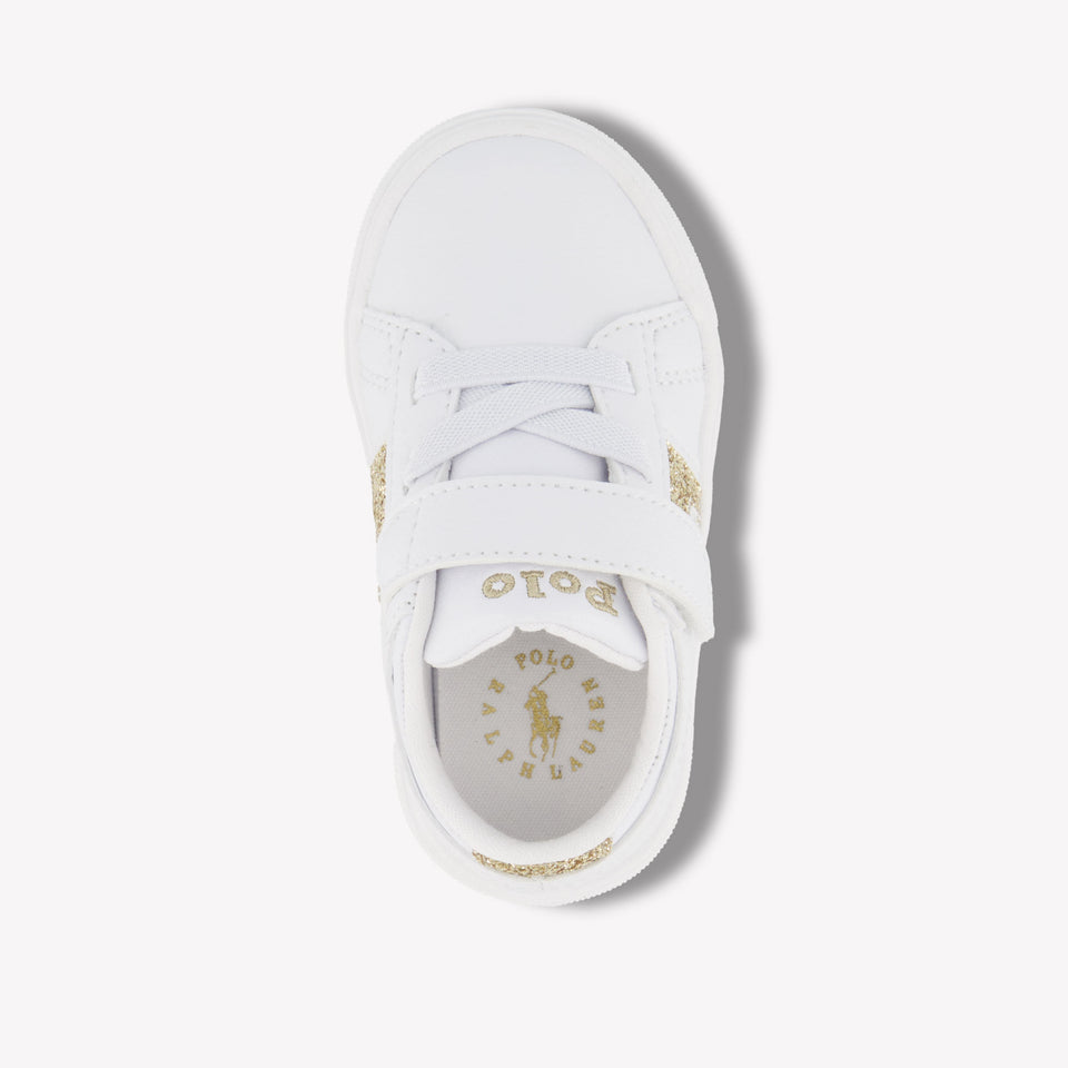 Ralph Lauren Frazier Meisjes Sneakers In Wit