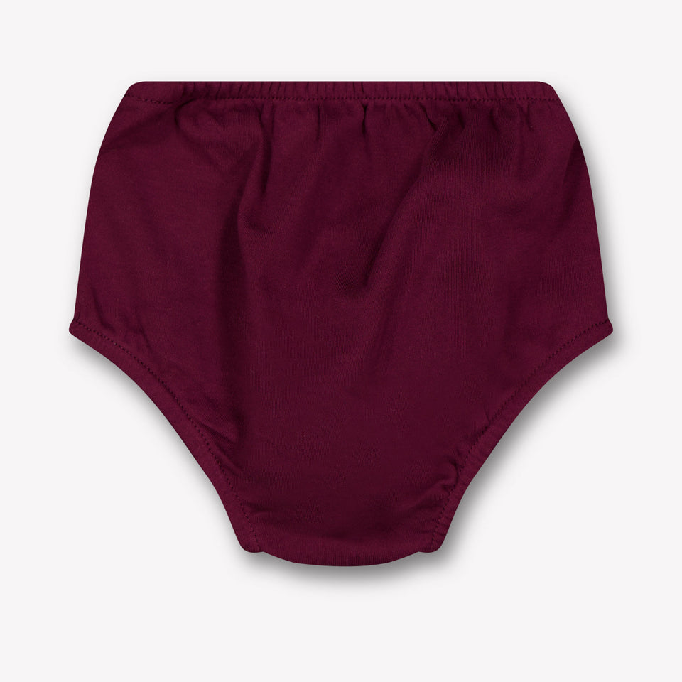 Ralph Lauren Baby Meisjes Jurk In Bordeaux