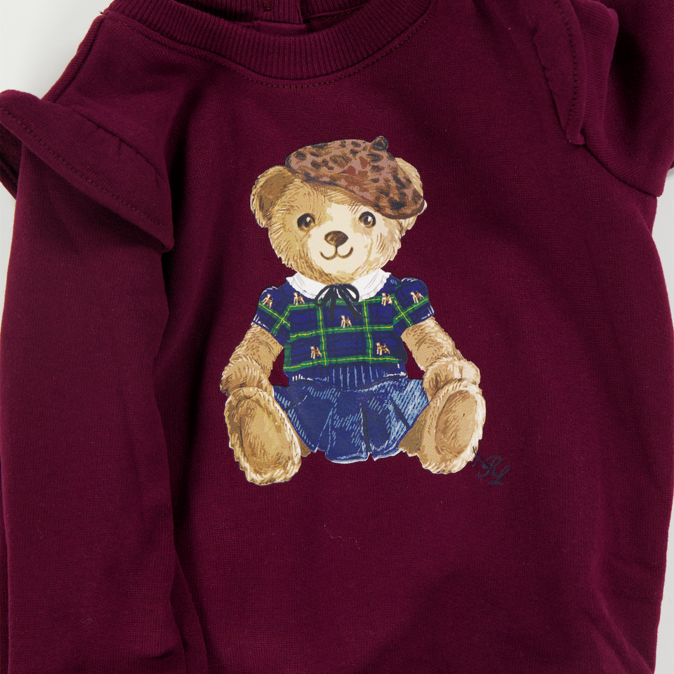 Ralph Lauren Baby Girls Sweater  Bordeaux