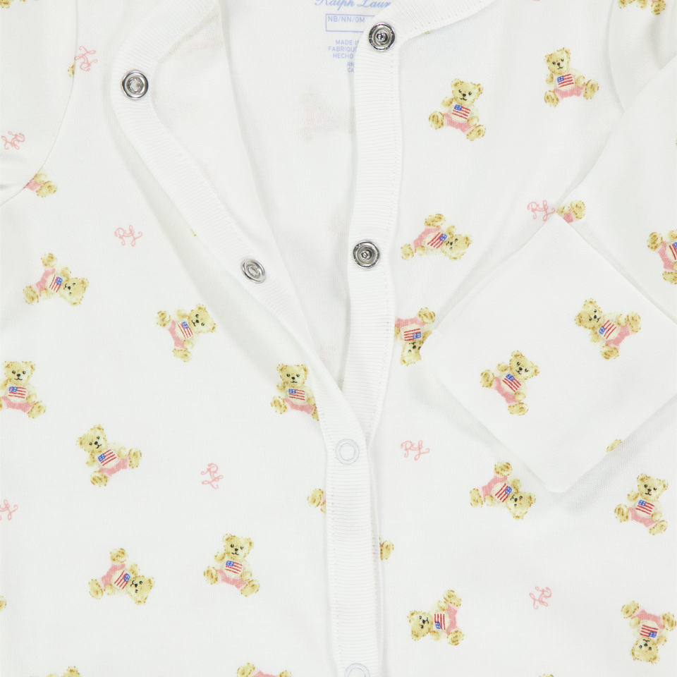Ralph Lauren Baby Meisjes Boxpakje In Wit