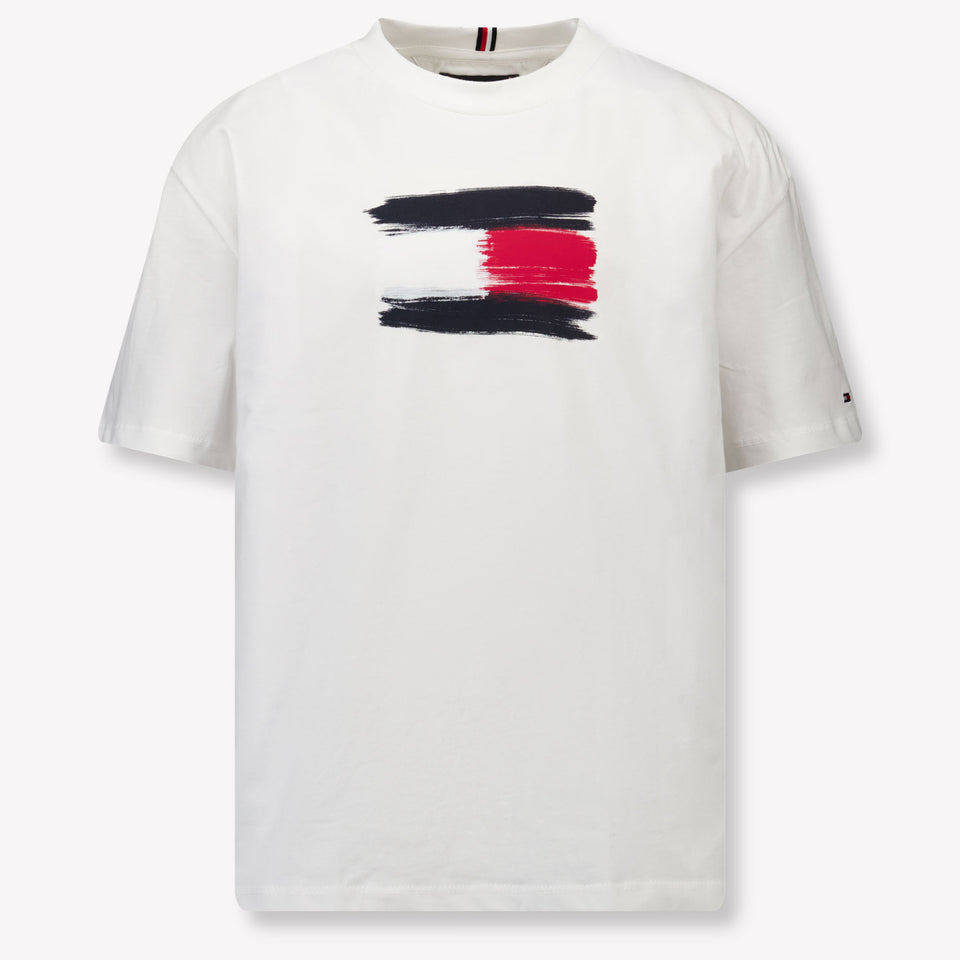 Tommy Hilfiger Kinder Jongens T-Shirt In Wit