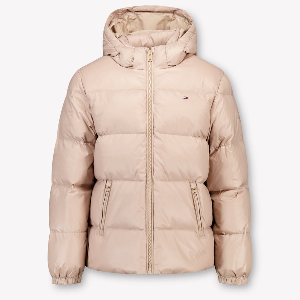Tommy Hilfiger Kinder Meisjes Winterjas In Beige
