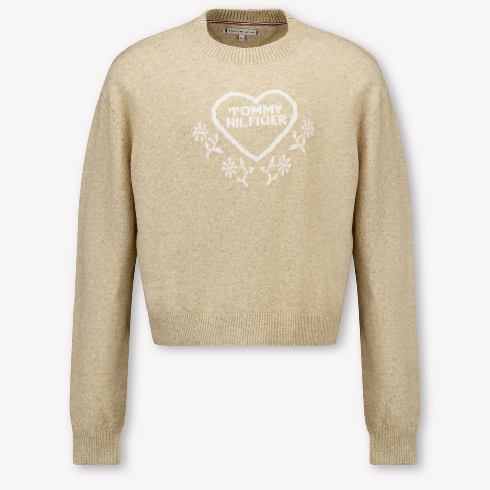 Tommy Hilfiger Kinder Meisjes Trui In Beige