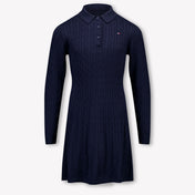 Tommy Hilfiger Kinder Meisjes Jurk In Navy